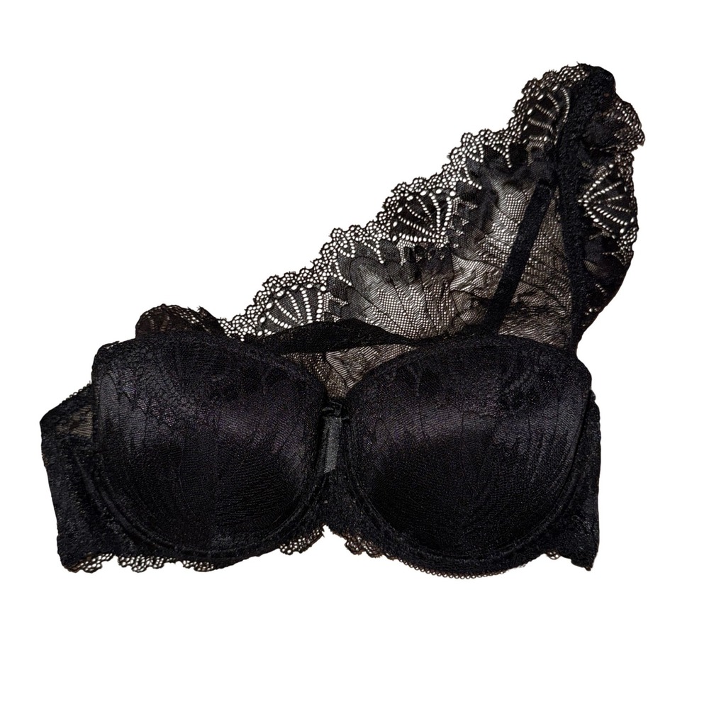 Fredericks of Hollywood‎ x Sugar Fox Black Lace Push Up Bra 36B